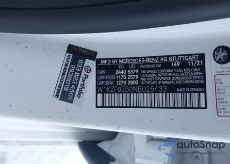 2022 Mercedes-Benz E 350 4Matic from USA, damaged, VIN W1KZF8EB0NB025433